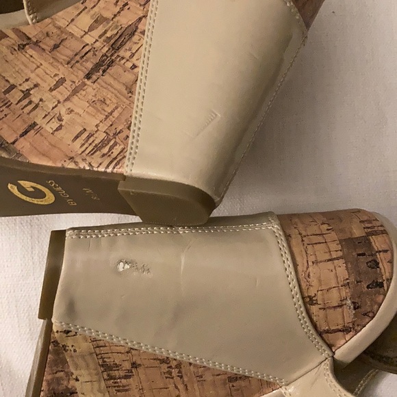 Guess- Wedge/Platform Cork Nude Sandals - Picture 7 of 14